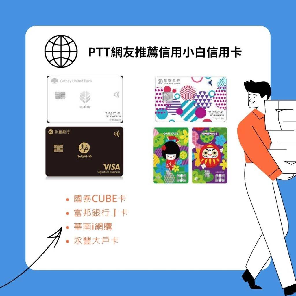 PTT網友推薦信用小白信用卡4張